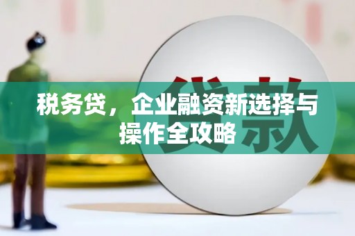黄江税务贷，企业融资新选择与操作全攻略