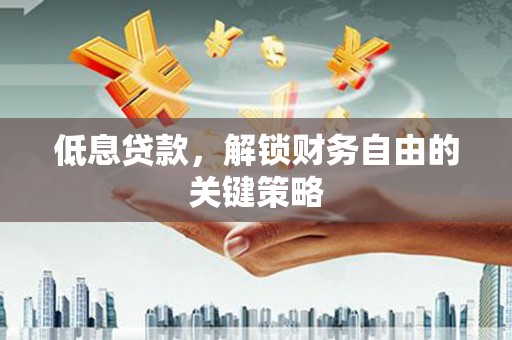 山阴低息贷款，解锁财务自由的关键策略