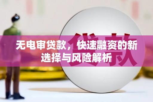 夏县无电审贷款，快速融资的新选择与风险解析