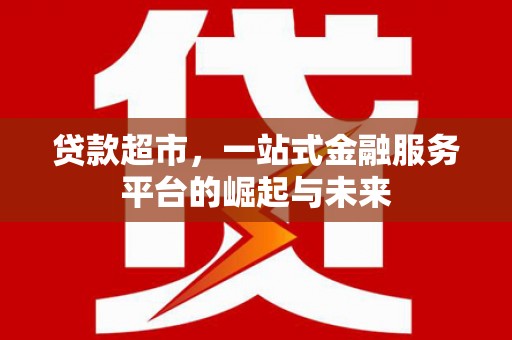 利津贷款超市，一站式金融服务平台的崛起与未来