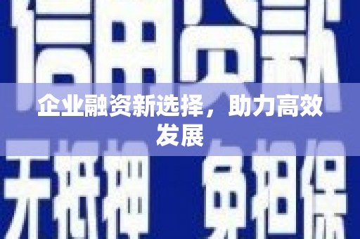 昆明企业融资新选择，助力高效发展